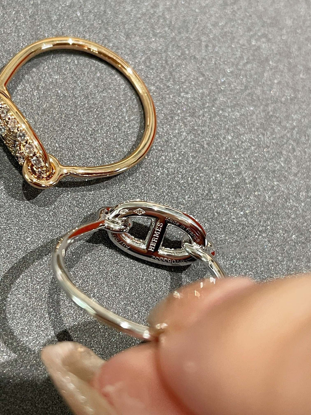 Hermes Ronde Small Cubic Zirconia Ring