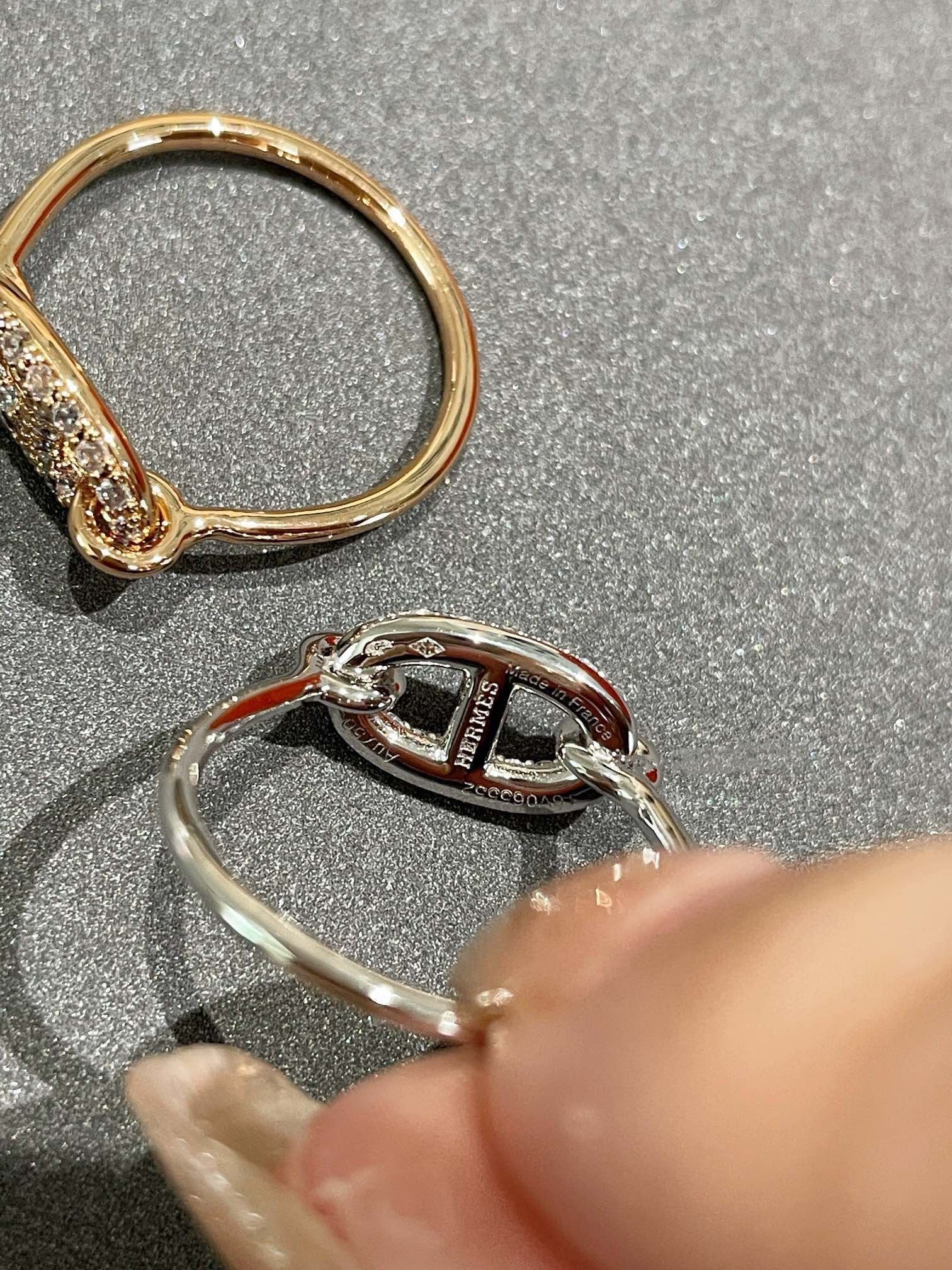 Hermes Ronde Small Cubic Zirconia Ring