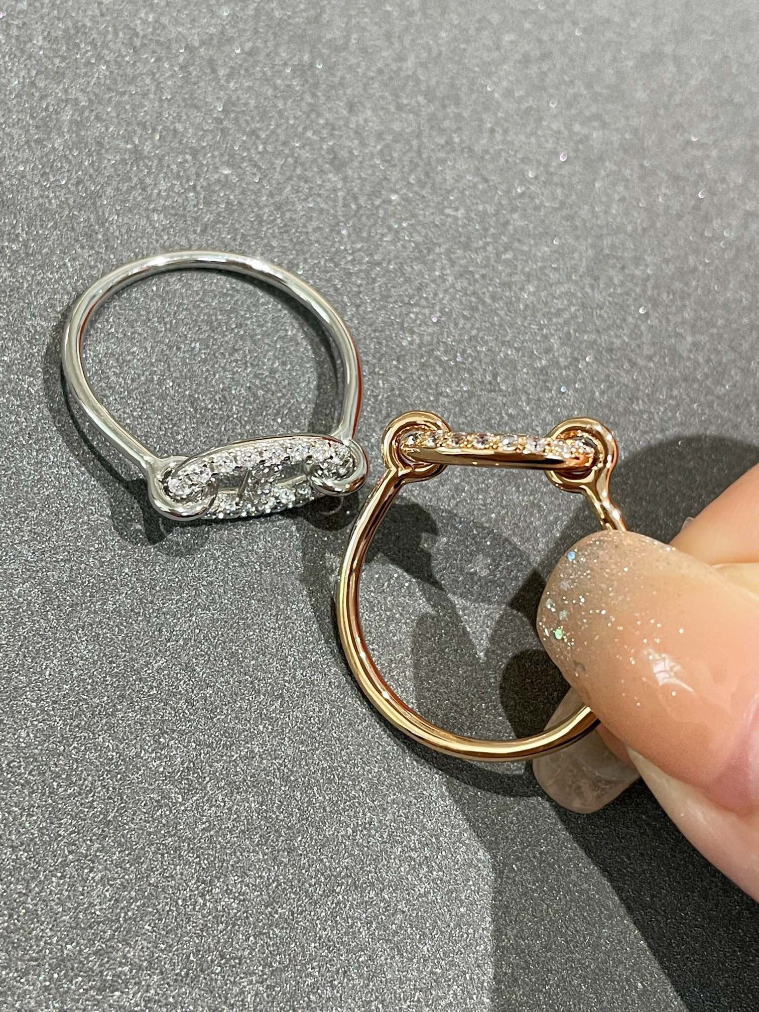 Hermes Ronde Small Cubic Zirconia Ring
