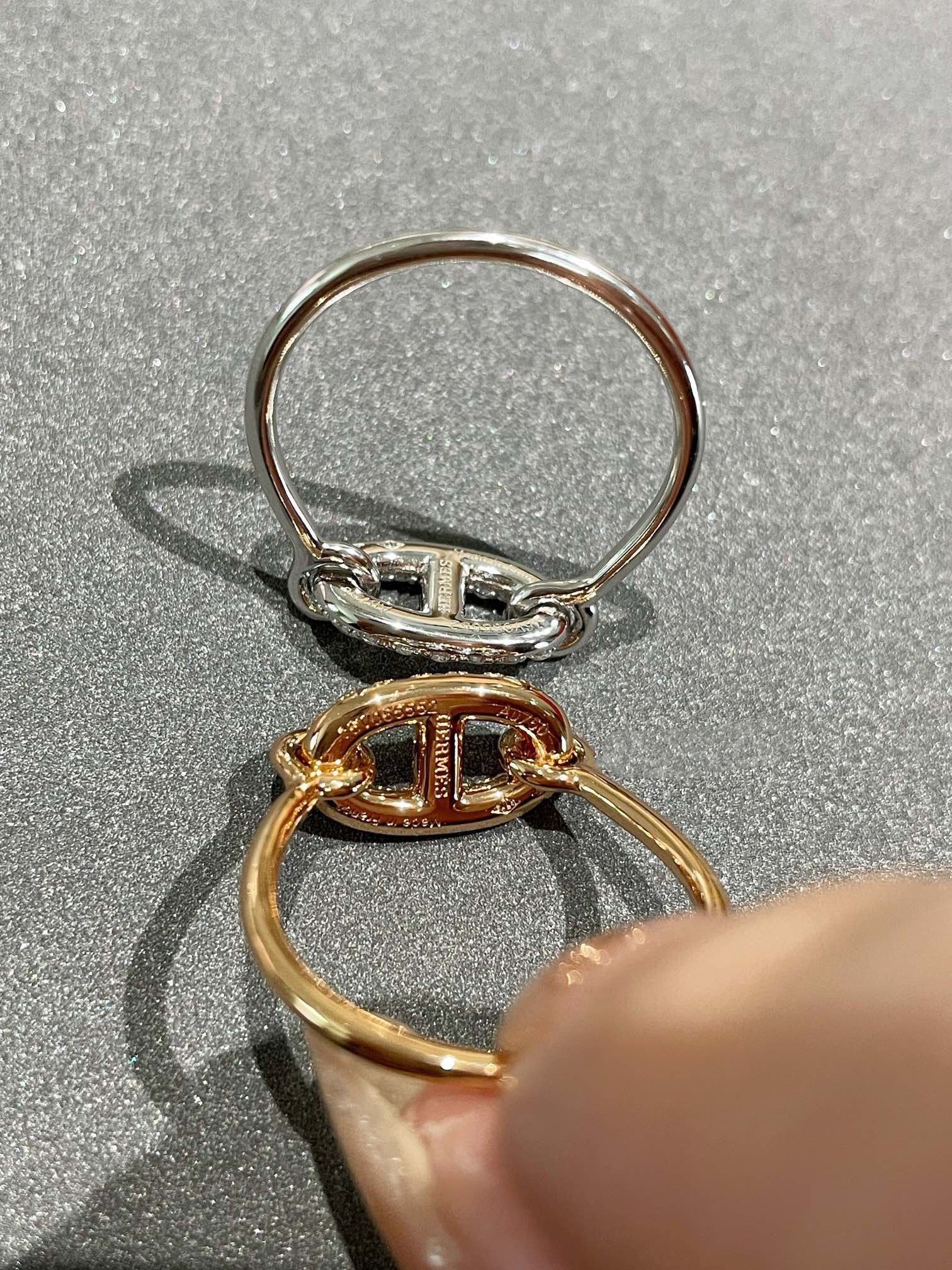 Hermes Ronde Small Cubic Zirconia Ring