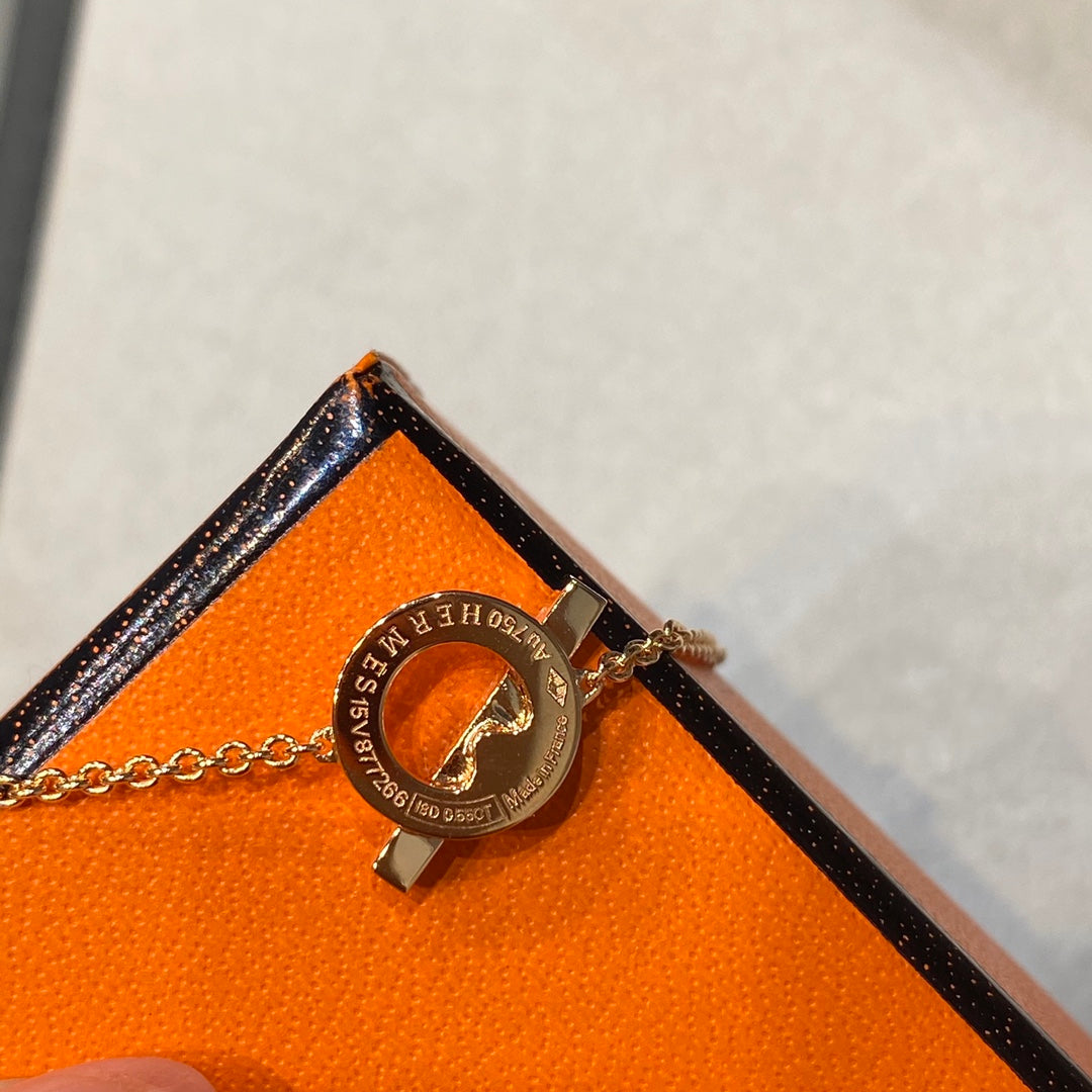 Hermes Finesse Pink Gold Cubic Zirconia Bracelet