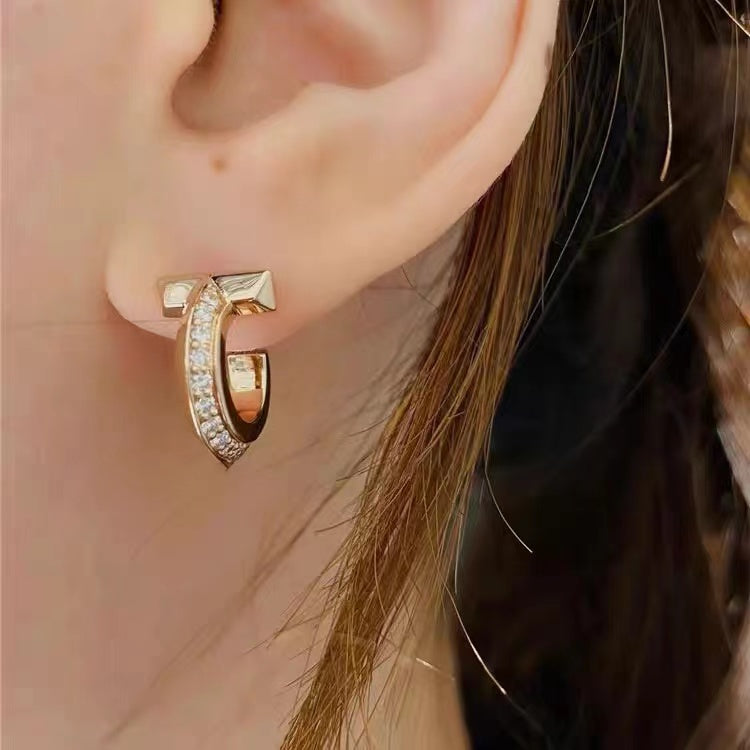 Tiffany T1 Hoop Cubic Zirconia Earrings