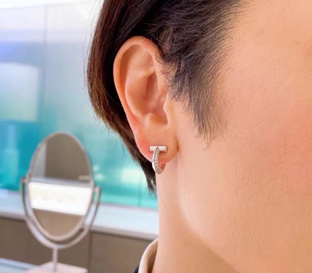 Tiffany T1 Hoop Cubic Zirconia Earrings