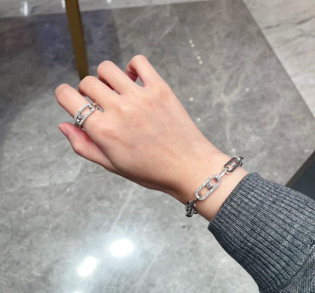 Messika Move Link Cubic Zirconia Paved Ring