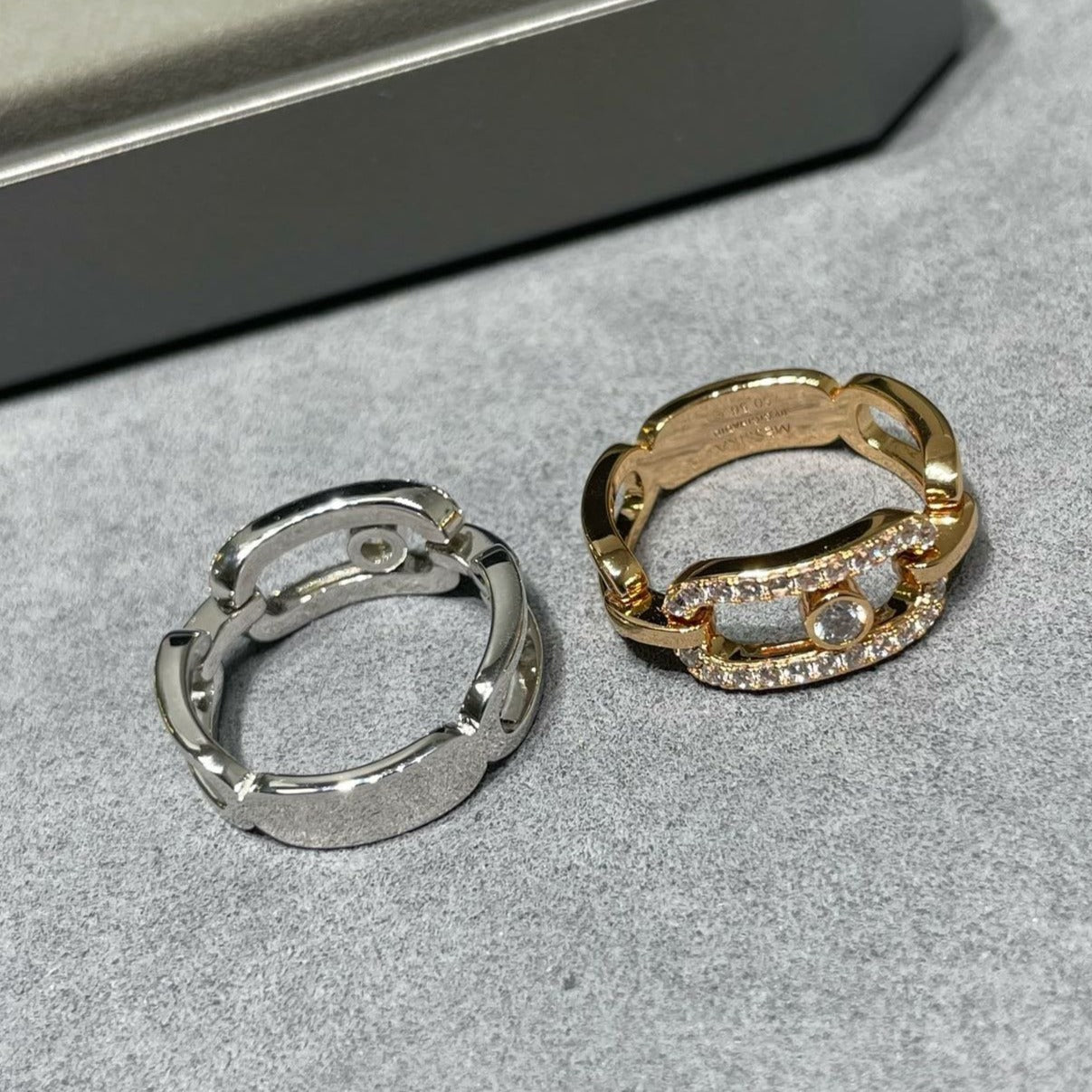 Messika Move Link Cubic Zirconia Paved Ring