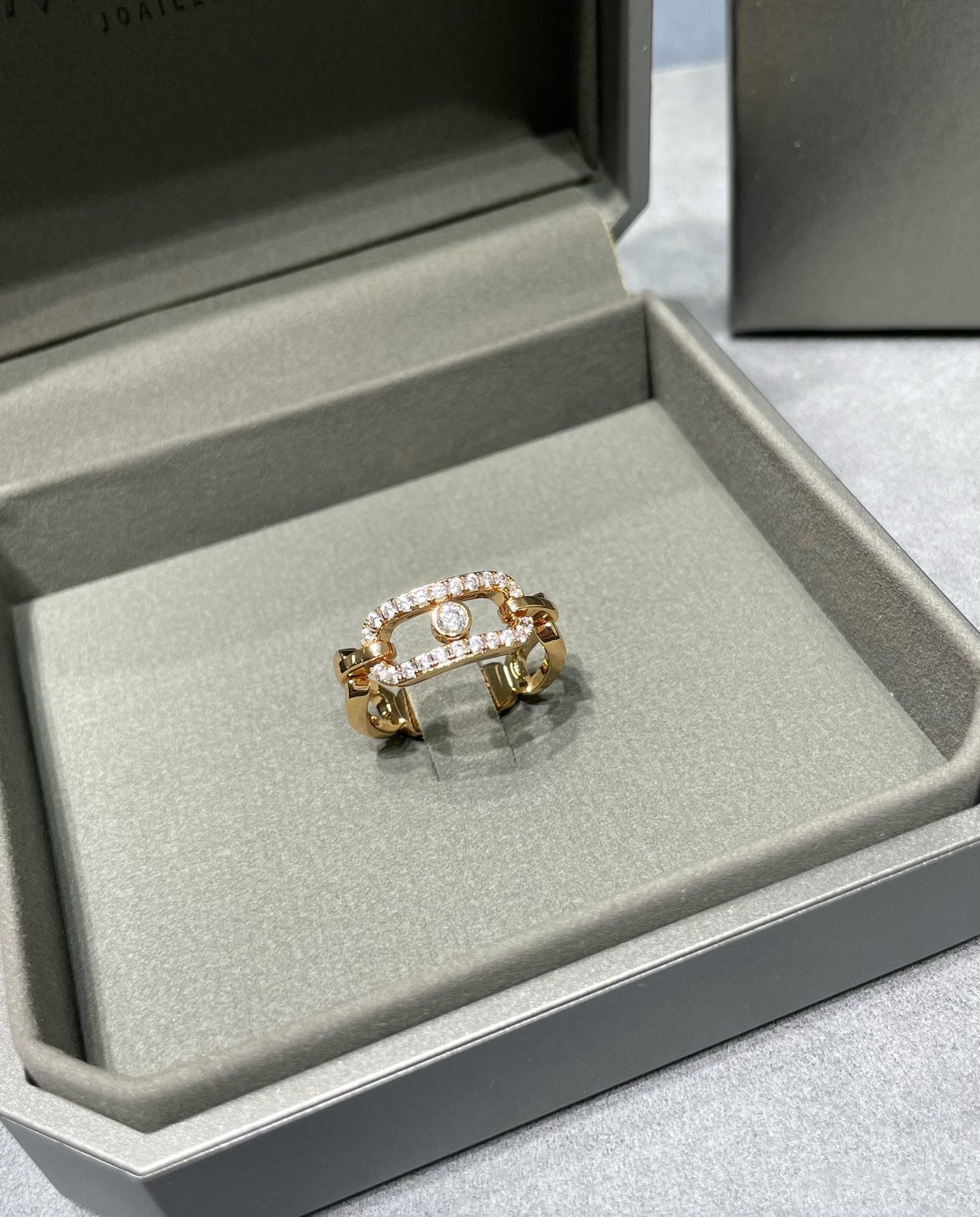 Messika Move Link Cubic Zirconia Paved Ring