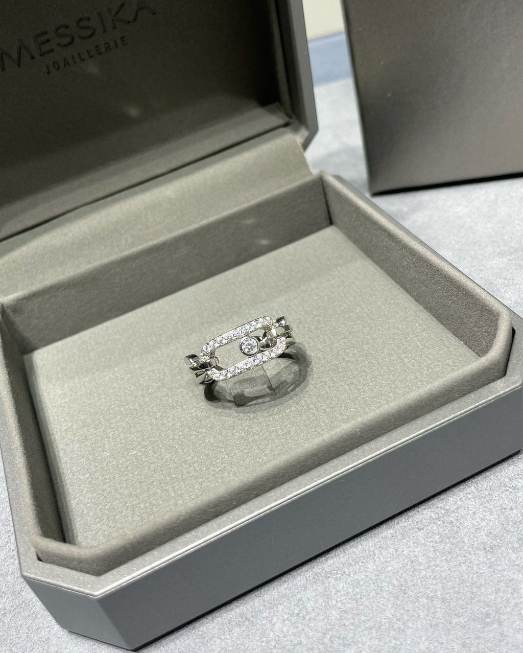 Messika Move Link Cubic Zirconia Paved Ring