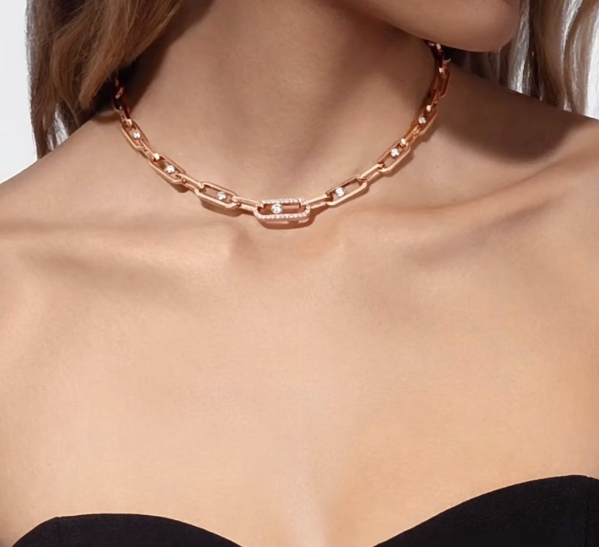 Messika Move Link Cubic Zirconia Necklace