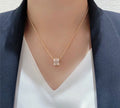 Chaumet Bee Love Cubic Zirconia Paved 3 Row Necklace