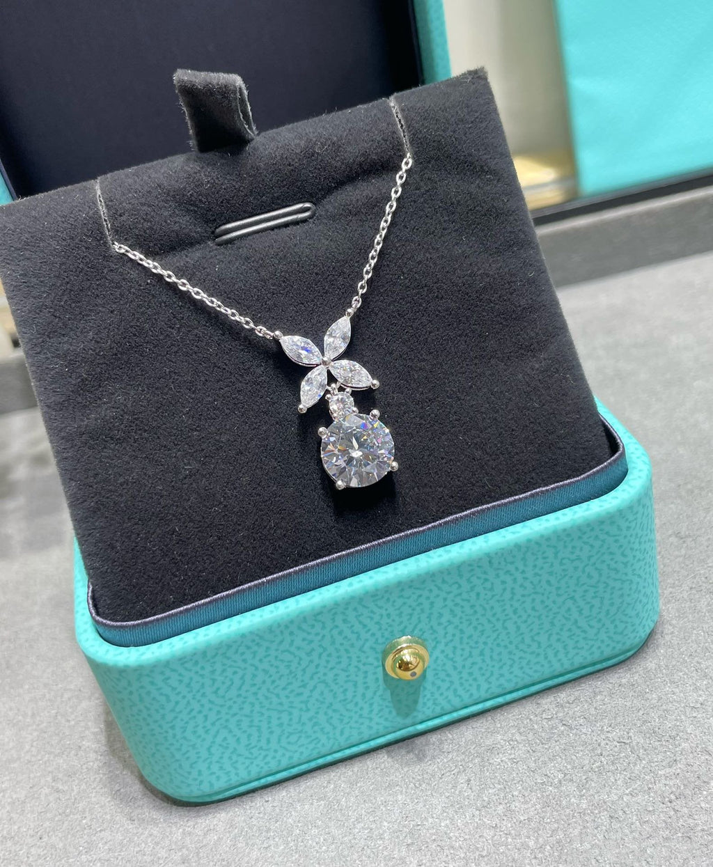 Tiffany Victoria Pendant Silver Cubic Zirconia Necklace