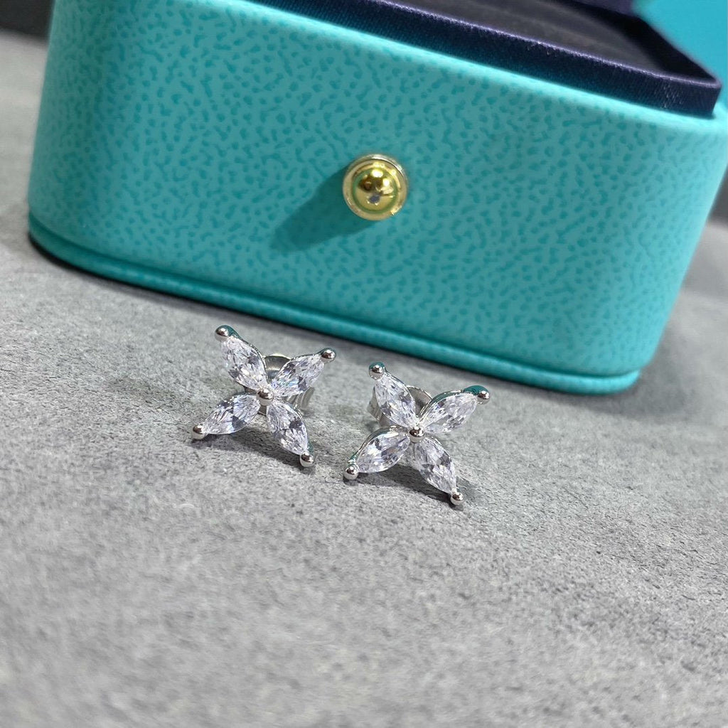 Tiffany Victoria Silver Cubic Zirconia Stud Mini Earrings