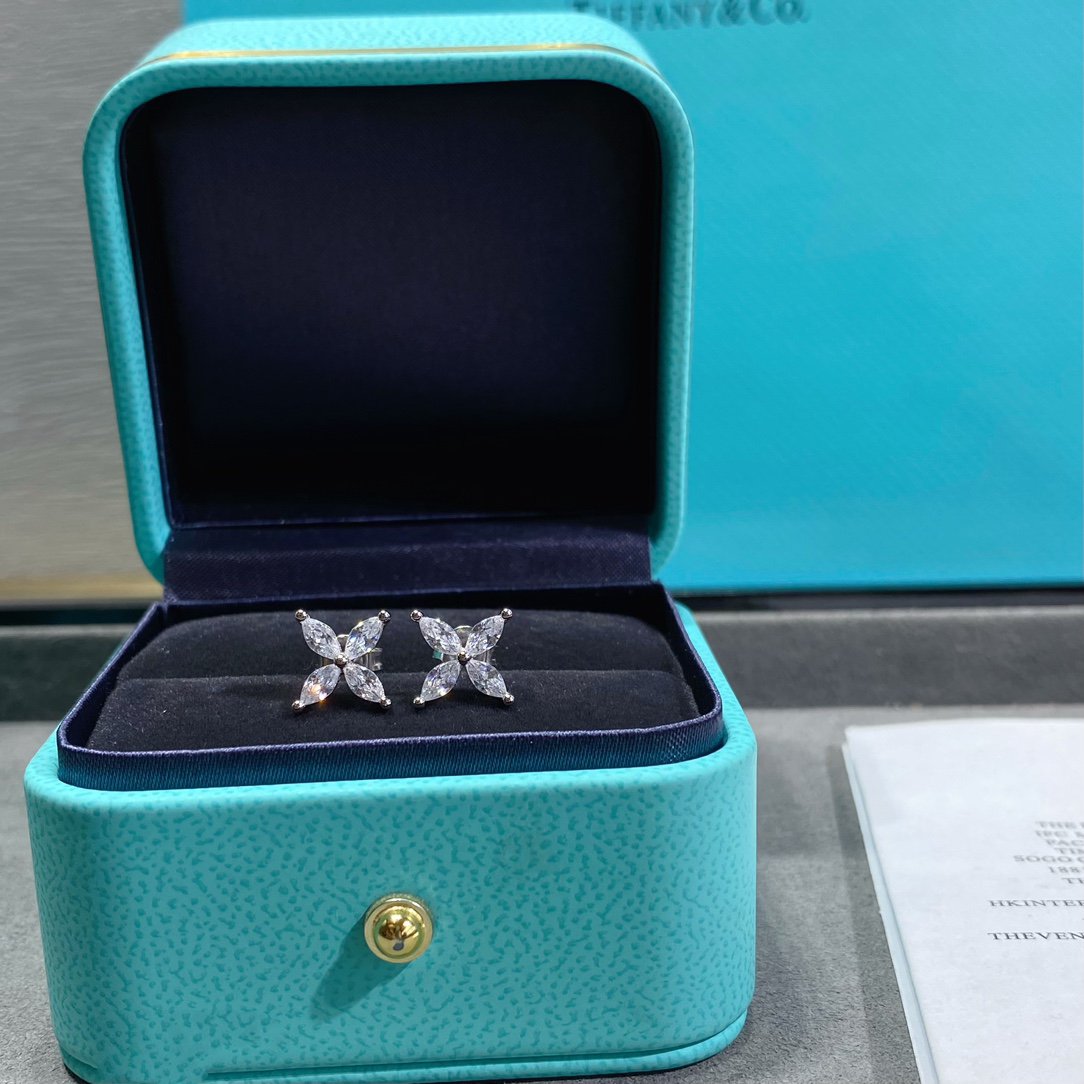 Tiffany Victoria Silver Cubic Zirconia Stud Mini Earrings