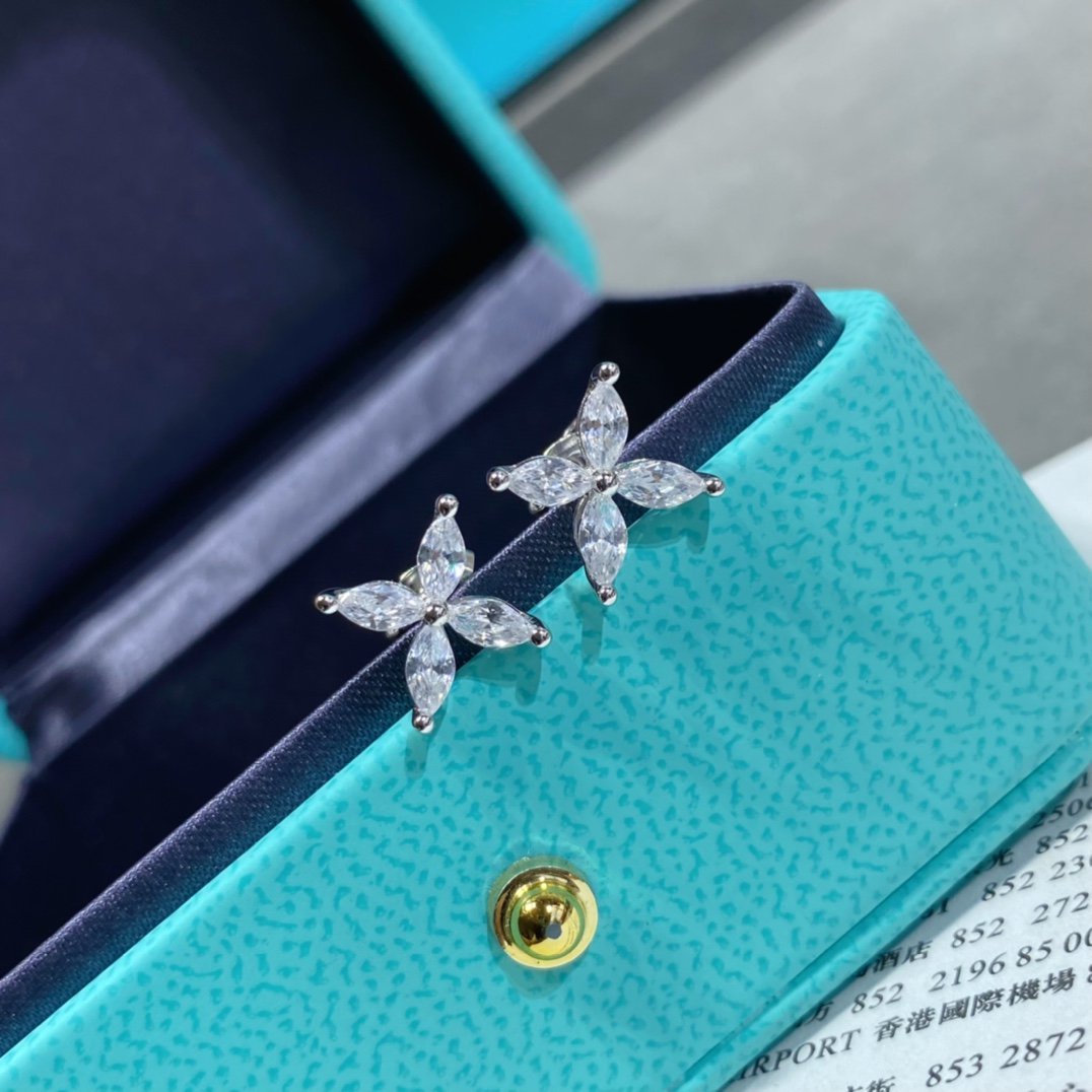 Tiffany Victoria Silver Cubic Zirconia Stud Mini Earrings