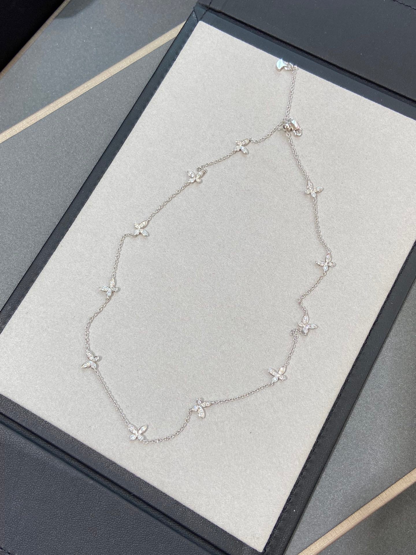 Graff Classic Butterfly Petite Cubic Zirconia Silver Necklace