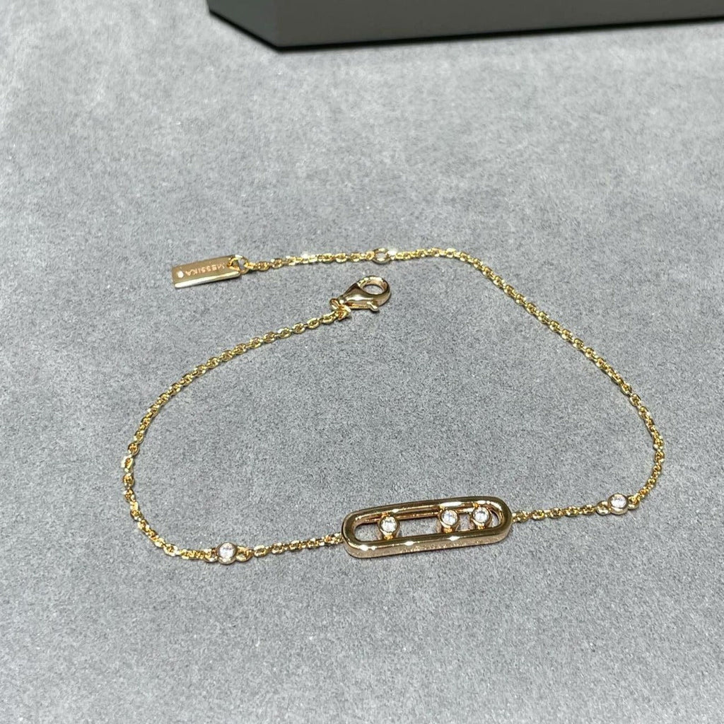 Messika Baby Move Pink Gold Cubic Zirconia Bracelet