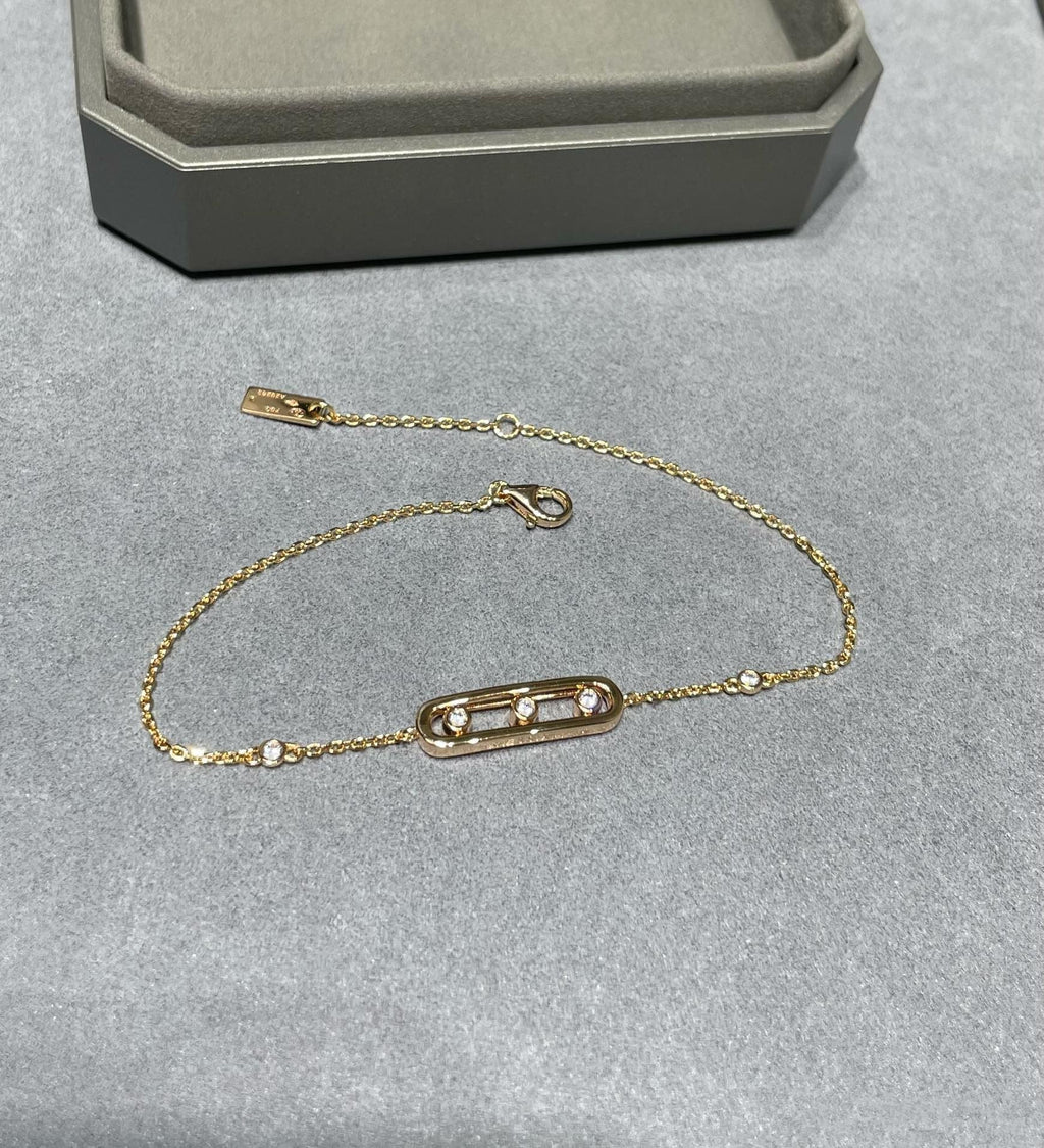 Messika Baby Move Pink Gold Cubic Zirconia Bracelet