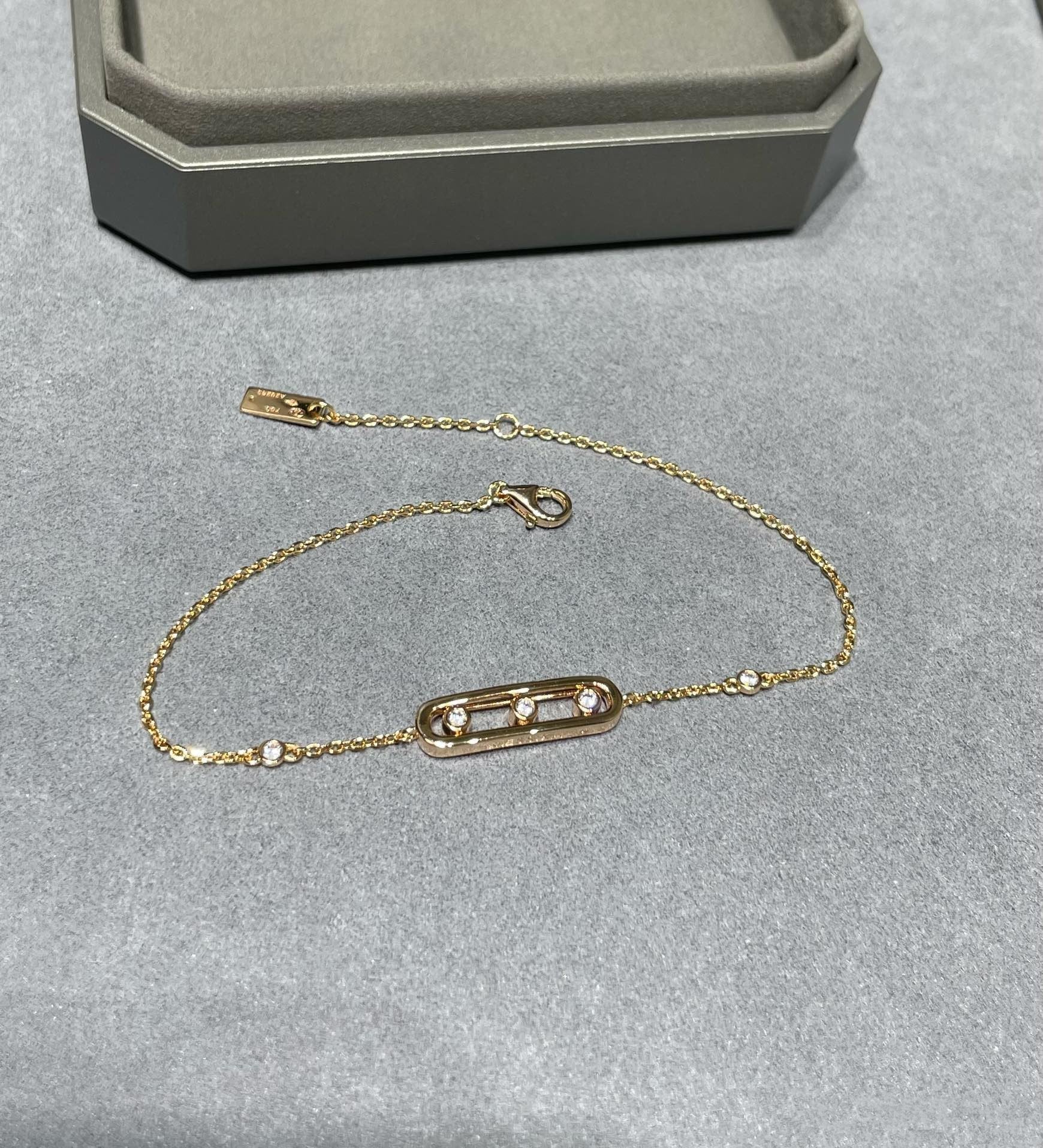 Messika Baby Move Pink Gold Cubic Zirconia Bracelet