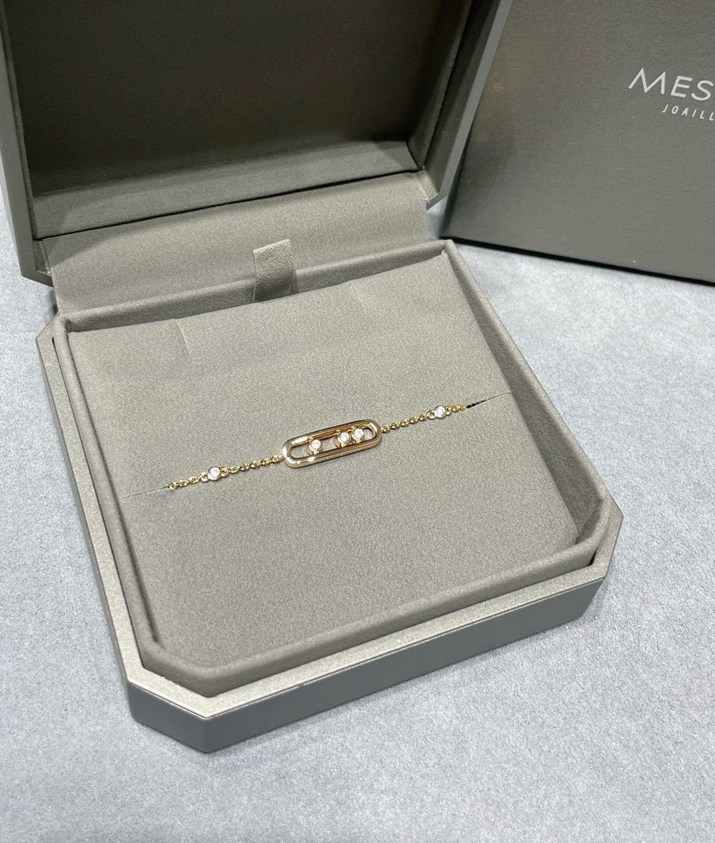 Messika Baby Move Pink Gold Cubic Zirconia Bracelet