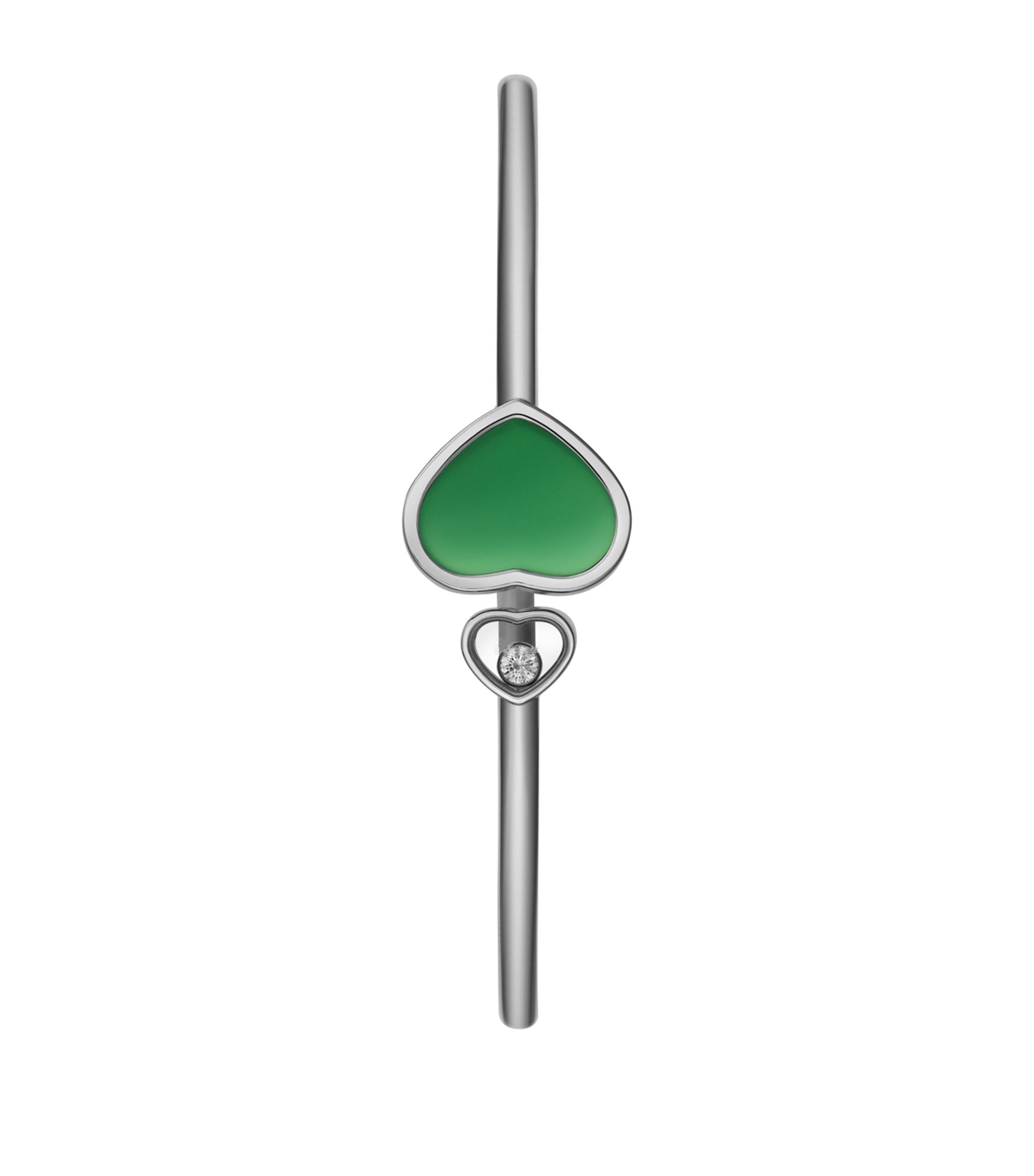 Chopard Happy Heart Malachite Bracelet Silver Cubic Zirconia