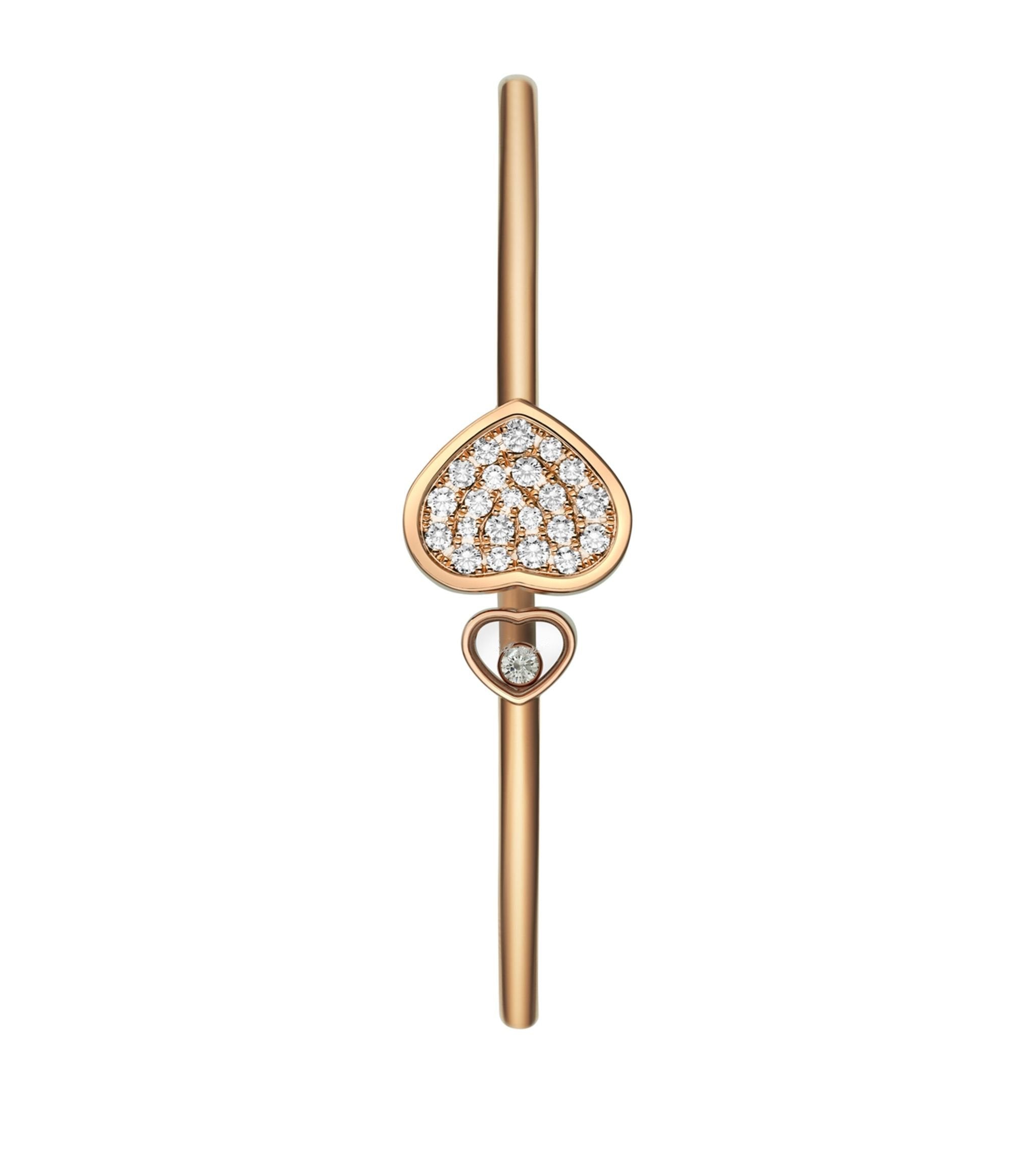 Chopard Happy Heart Pink Gold Bracelet Cubic Zirconia