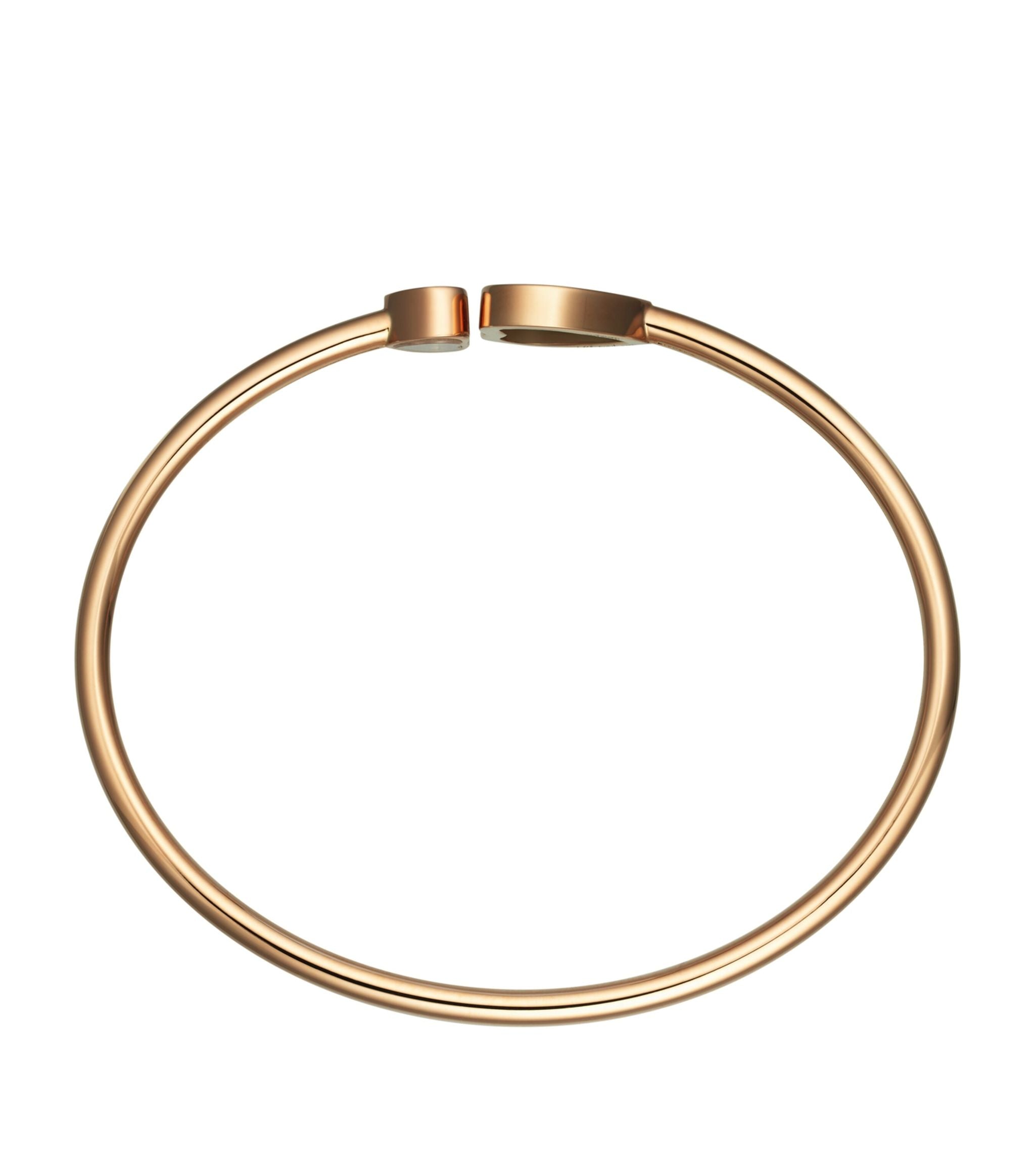 Chopard Happy Heart Pink Gold Bracelet Cubic Zirconia