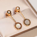 Bvlgari Earrings Drop White Pink Gold