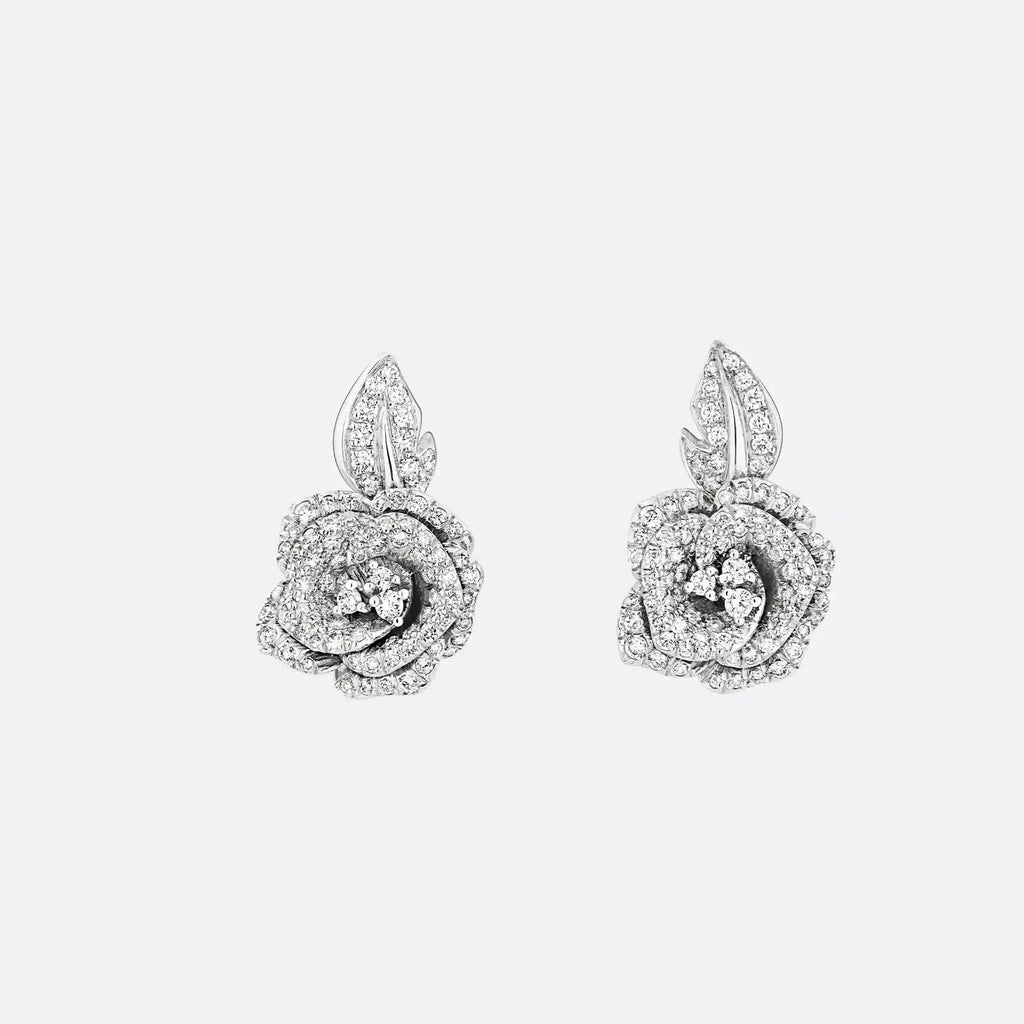 Dior Rose Bagatelle Cubic Zirconia Medium Earrings