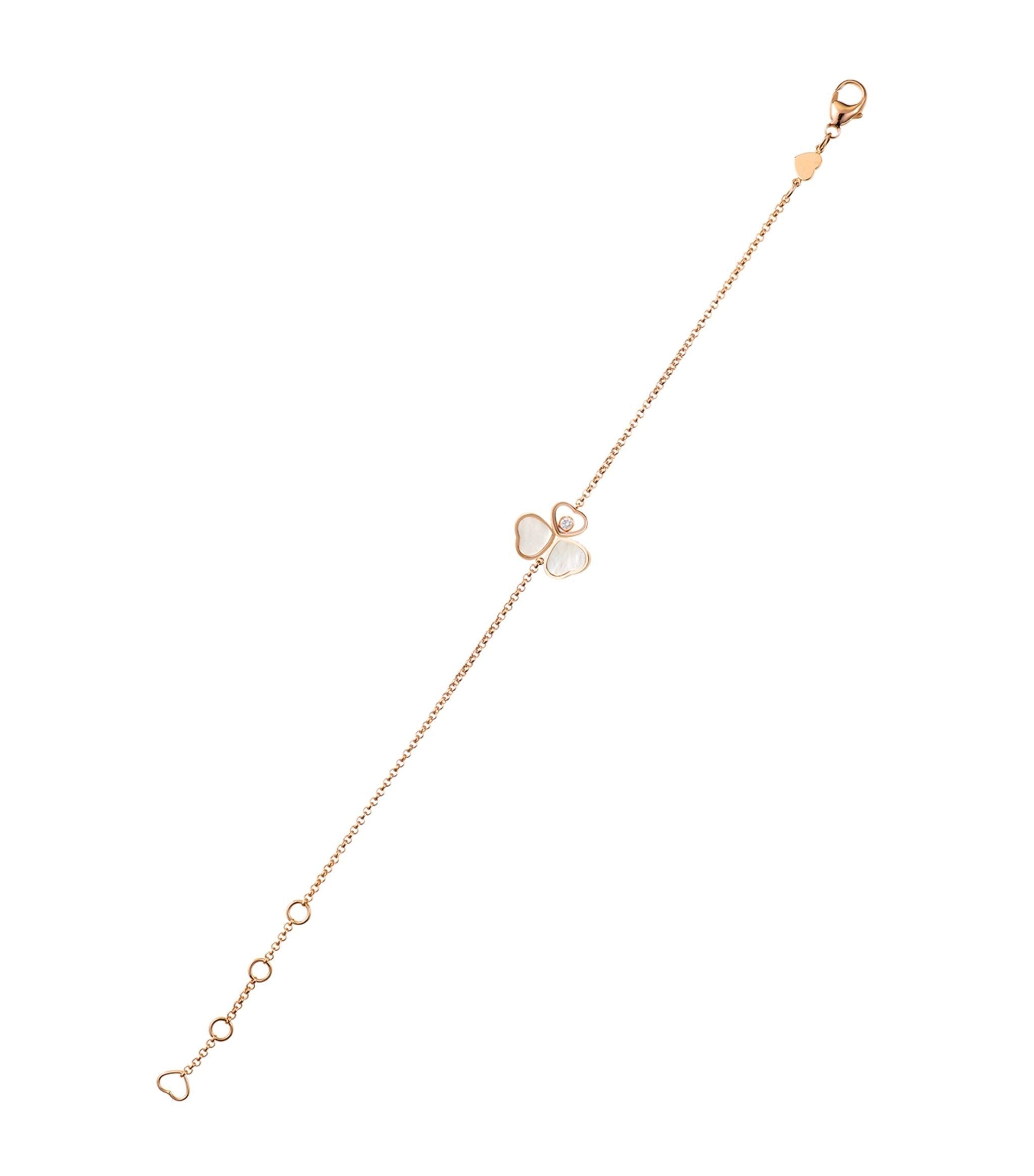 Chopard Happy Heart MOP Bracelet Pink Gold Cubic Zirconia