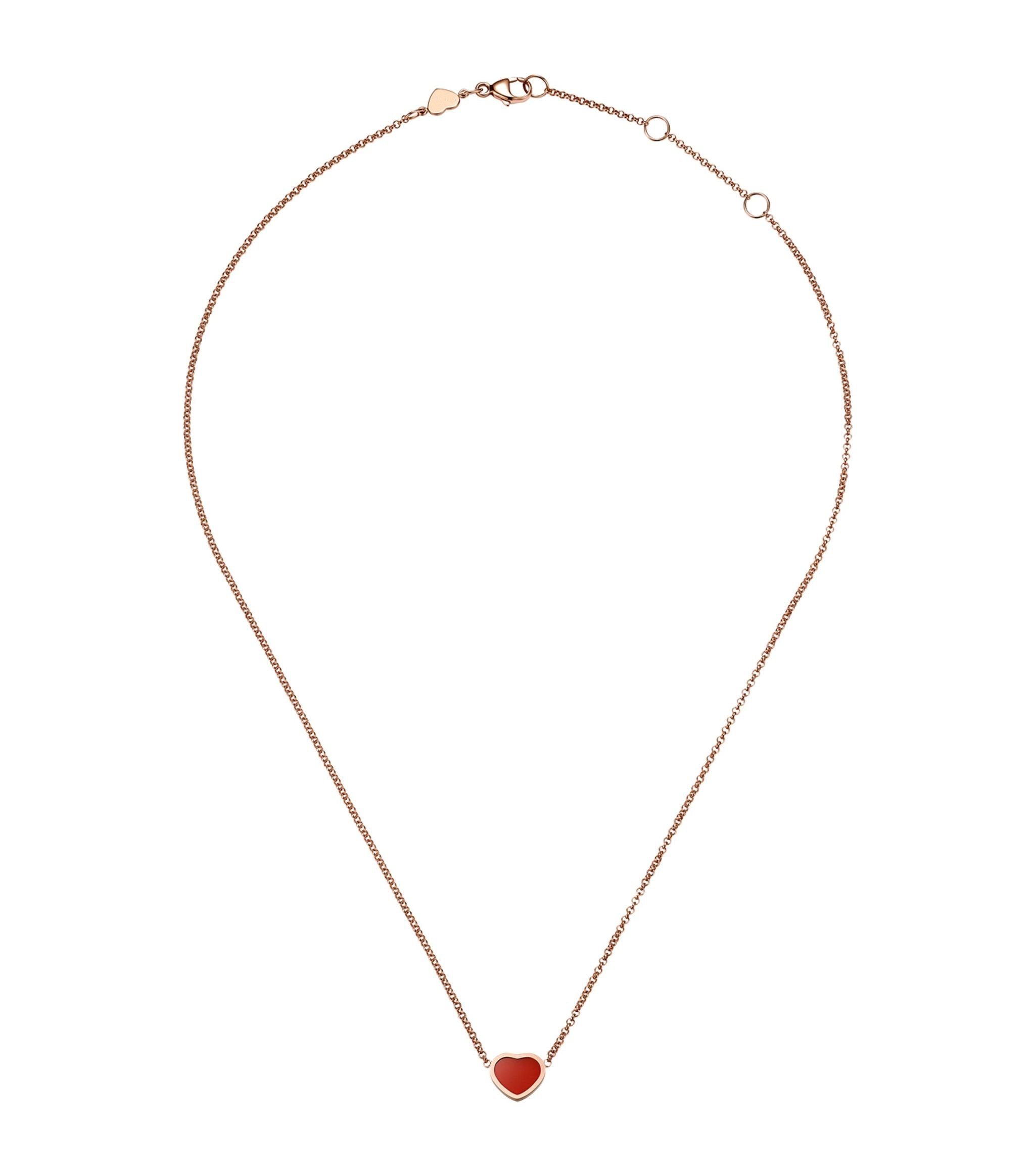 Chopard Heart Pendant Carnelian Necklace