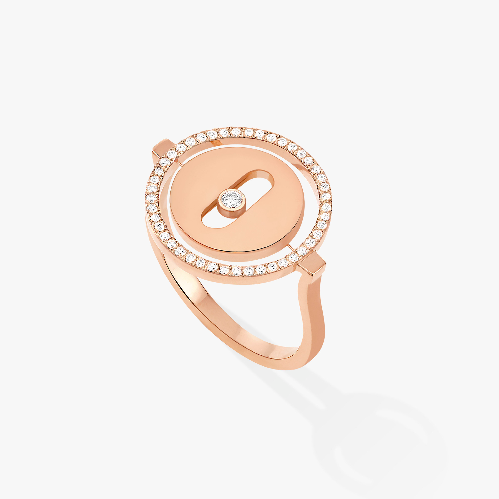Messika Lucky Move Pink Gold Cubic Zirconia Ring