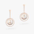 Messika Lucky Move White Mother of Pearl Pink Gold Cubic Zirconia Earrings