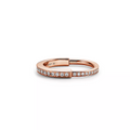 Tiffany Lock Ring Cubic Zirconia Paved