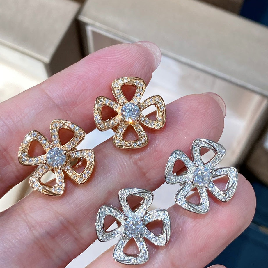 Bvlgari Fiorever Cubic Zirconia Stud Earrings