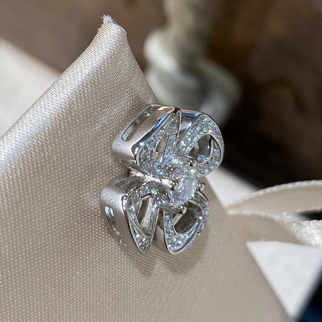 Bvlgari Fiorever Cubic Zirconia Stud Earrings