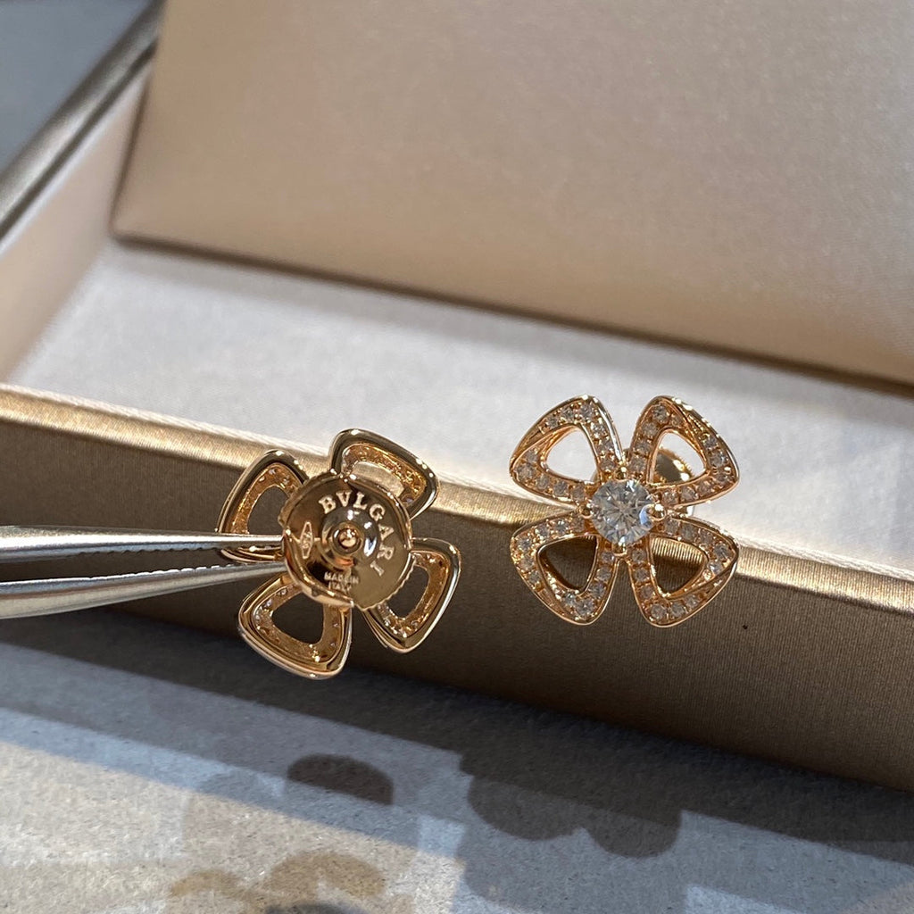 Bvlgari Fiorever Cubic Zirconia Stud Earrings