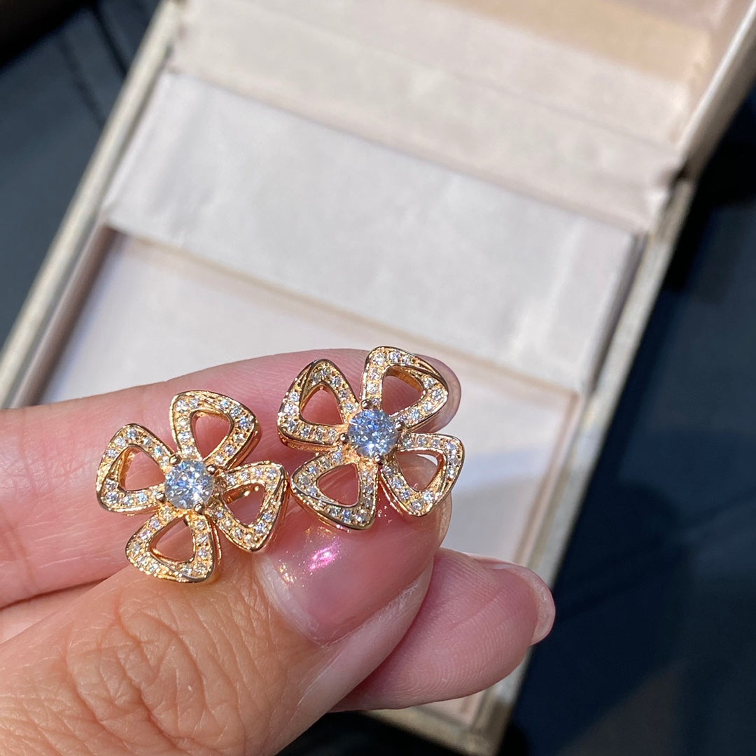 Bvlgari Fiorever Cubic Zirconia Stud Earrings