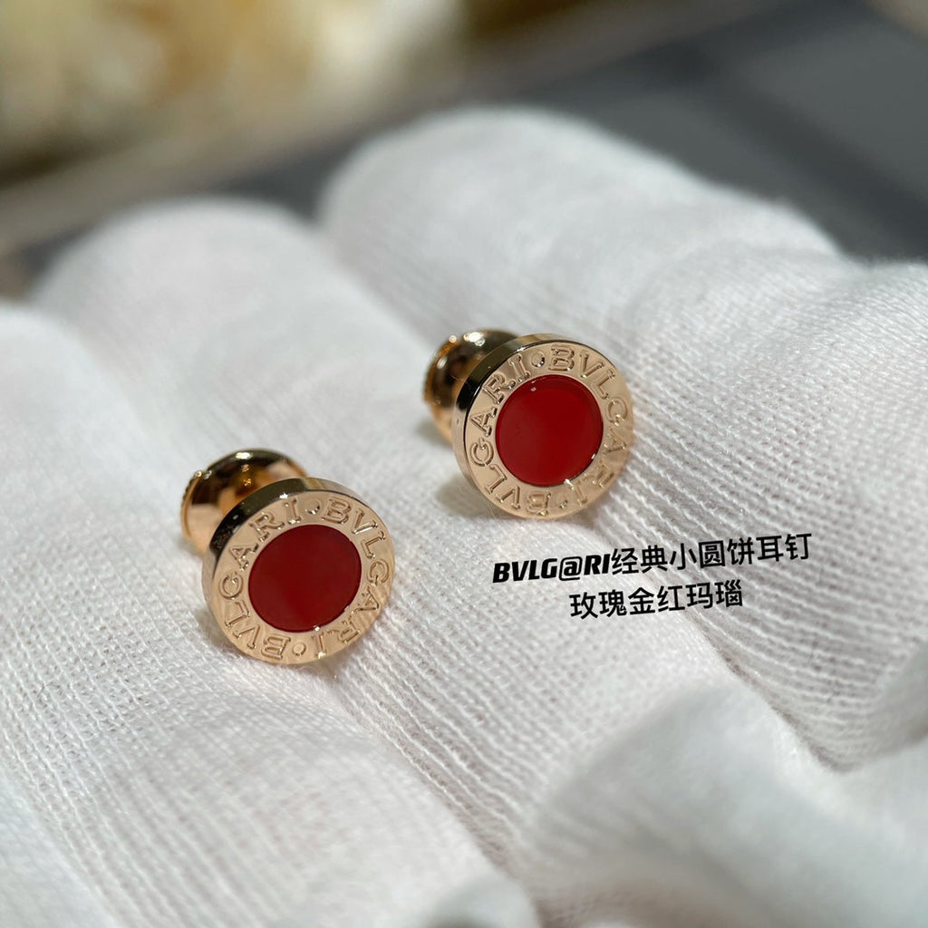 Bvlgari Earrings Cluster Carnelian Pink Gold