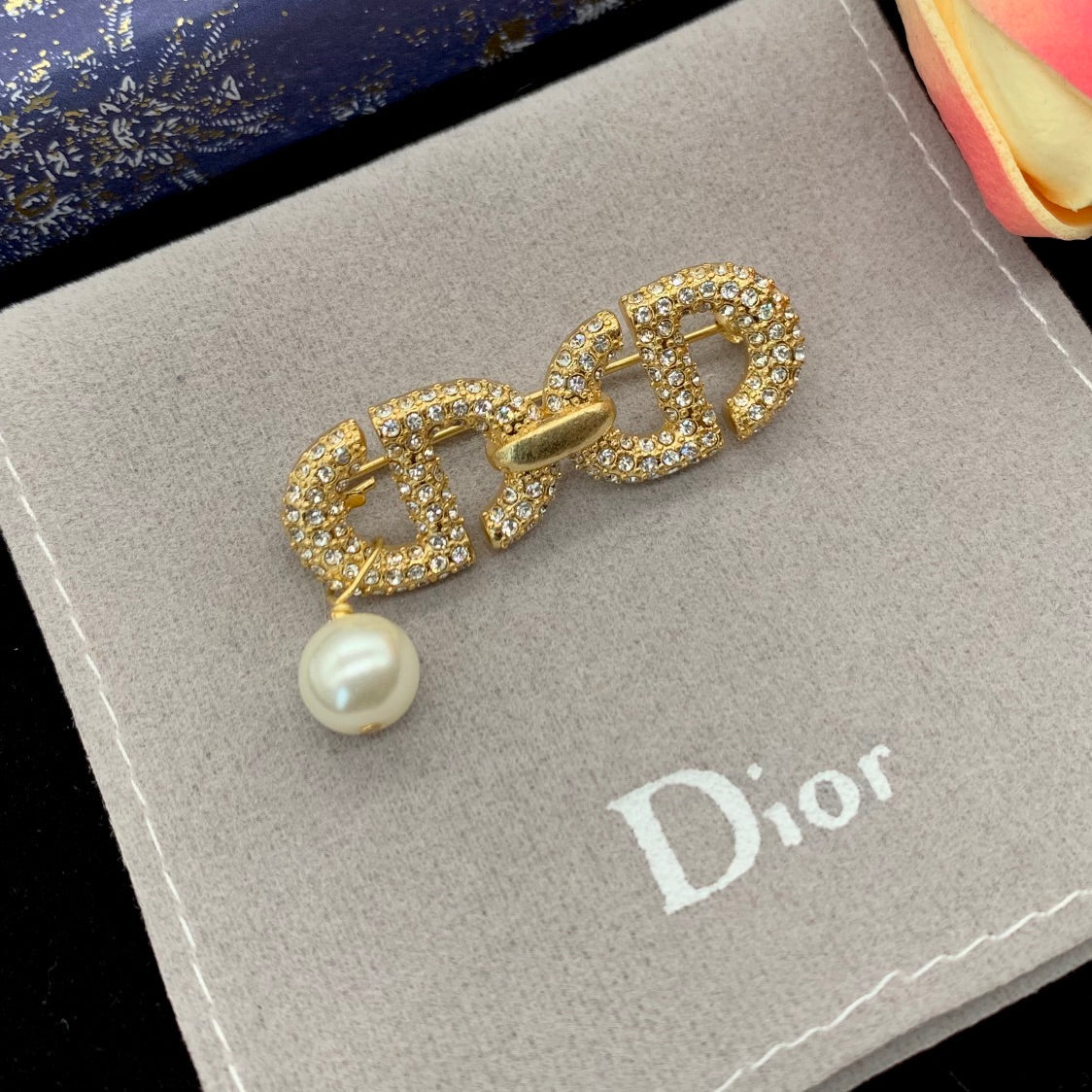 Dior CD Brooch 178847