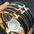 Hermes H Pig Nose Black Bracelet