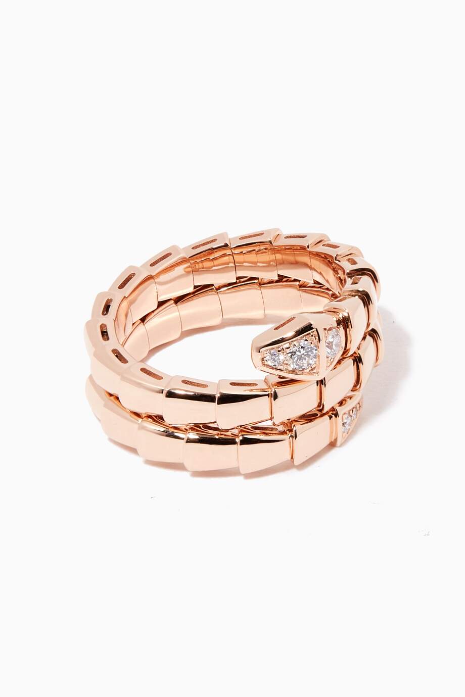 Bvlgari Serpenti Double Row Diamond Ring