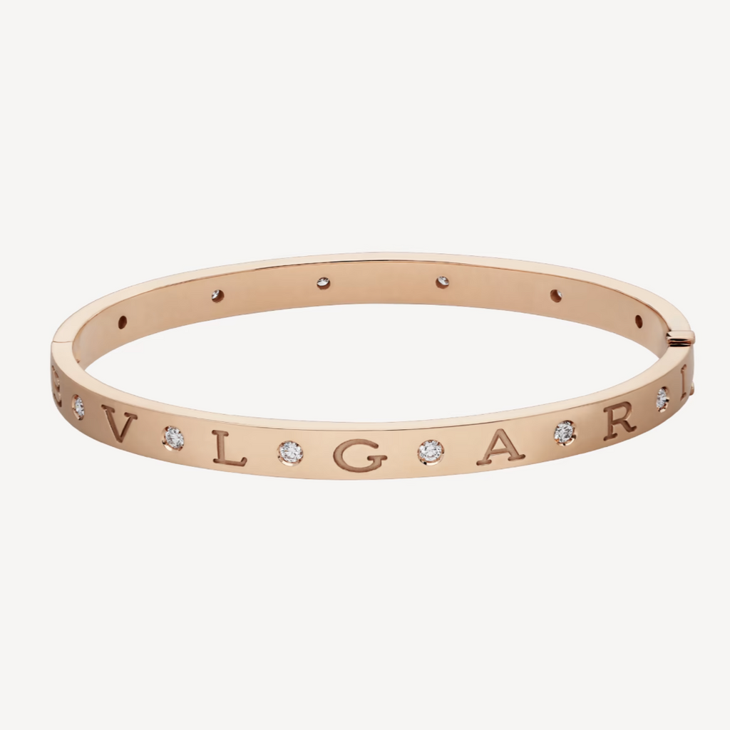 Bvlgari Zero 1 Pink Gold 12 Diamonds Bracelet