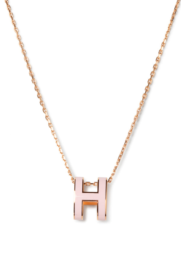 Hermes Pop H Pendant Pink Gold