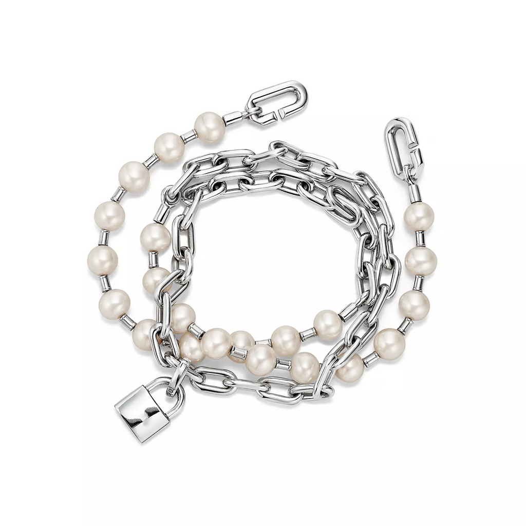 Tiffany Pearl Lock Silver Bracelet