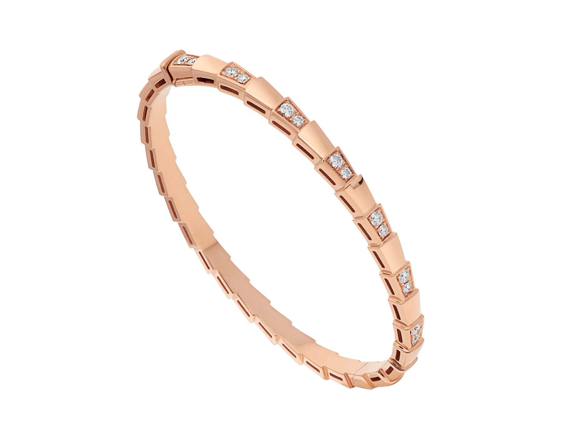 Bvlgari Serpenti Small Bracelet Pink Gold Cubic Zirconia