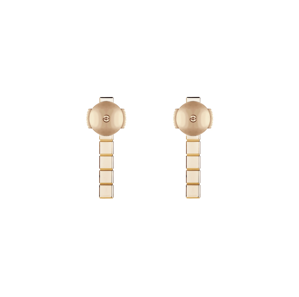 Chopard Ice Cube Pink Gold Diamonds Earrings