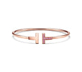 Tiffany T Pink Gold Pink Cubic Zirconia Bracelet