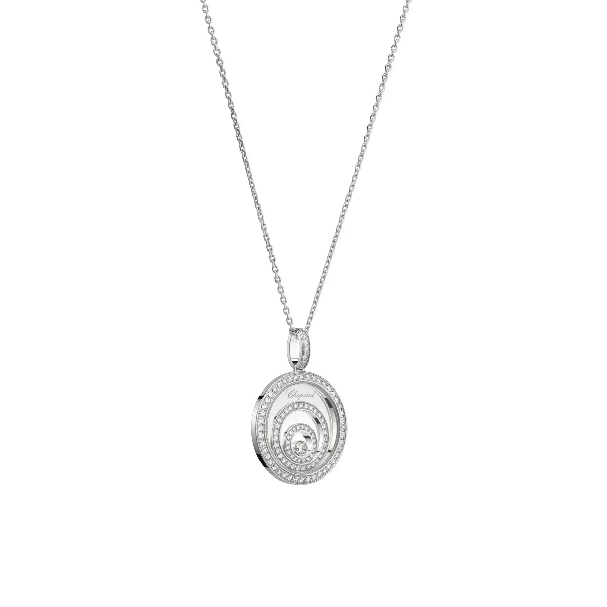 Chopard Happy Spirit Cubic Zirconia Paved Necklace