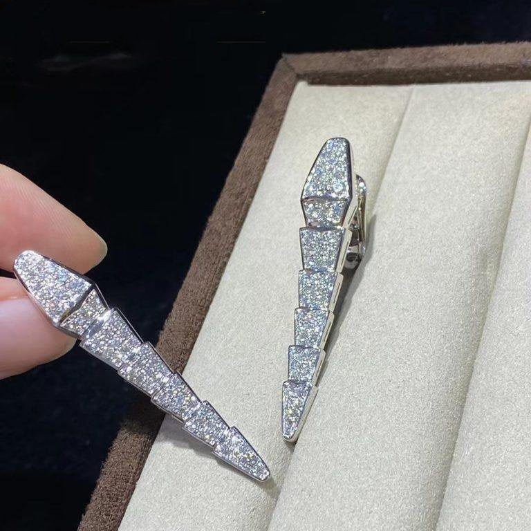 Bvlgari Serpenti Earrings Full Cubic Zirconia