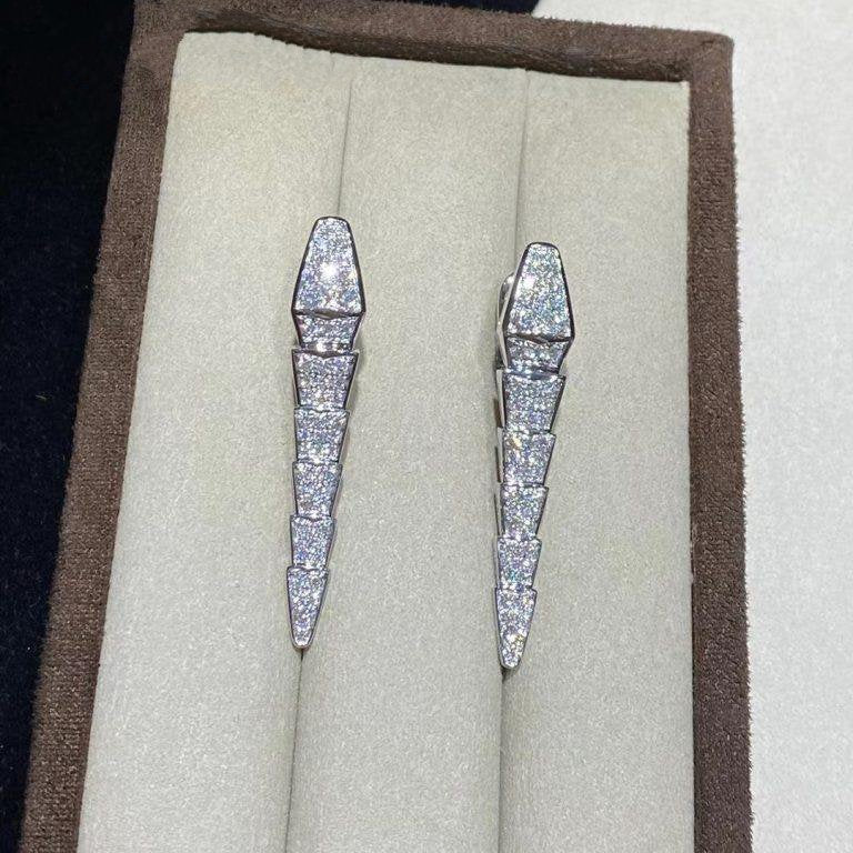 Bvlgari Serpenti Earrings Full Cubic Zirconia