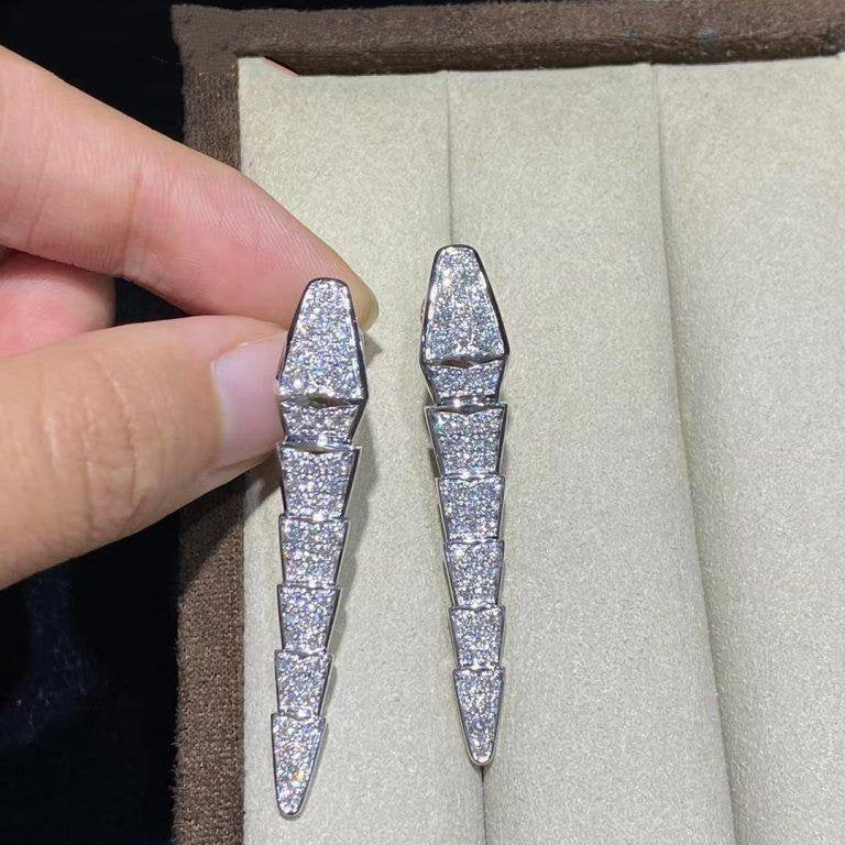 Bvlgari Serpenti Earrings Full Cubic Zirconia